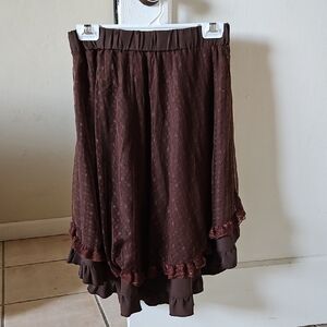 Layered Brown Skirt